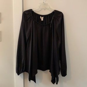 Black long sleeve off the shoulder Michael Kors blouse. size M